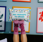 Perhaps To Drugs Needlepoint Pillow