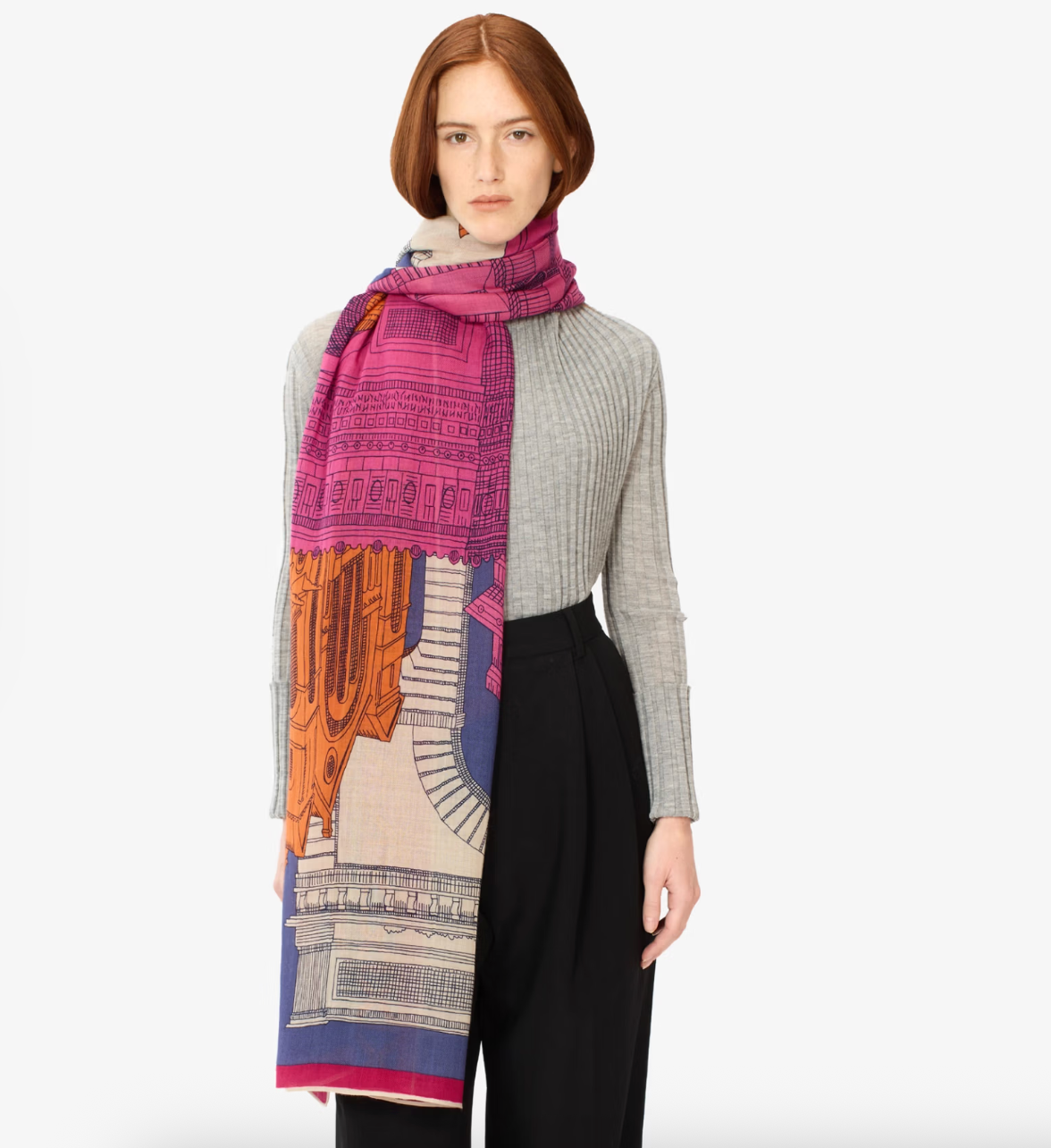 Scarf 100 - Paris - Fuchsia