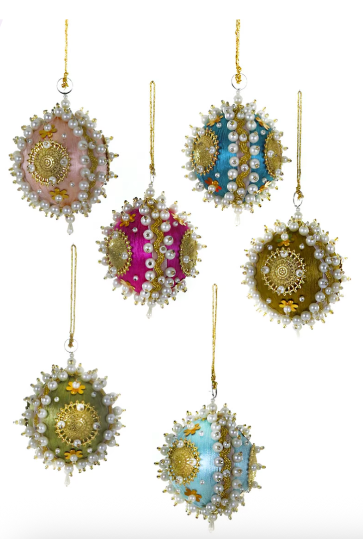 BEADED & SEQUINED BAUBLE S ASST