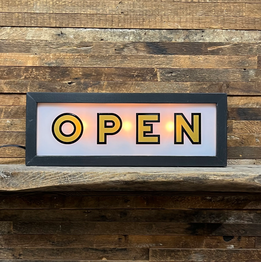 Lighted Open Sign