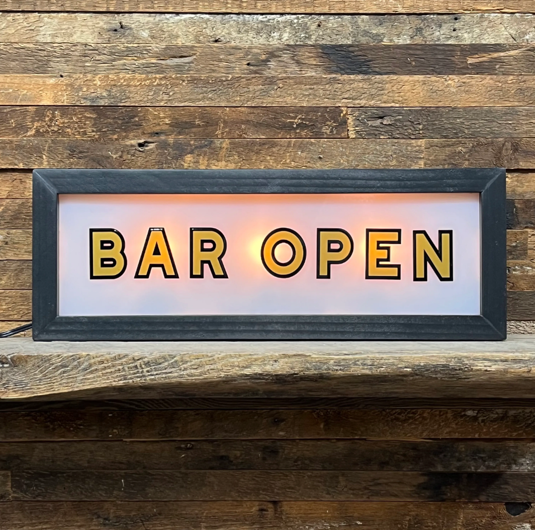 Lighted Bar Open Sign
