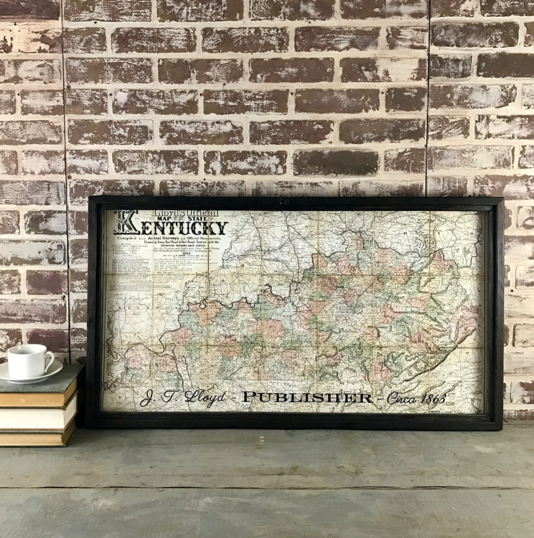Kentucky 1863 Framed Map