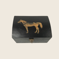 Horse Antiqued Mango Wood Box