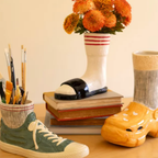 Ceramic Slide with Socks Vase