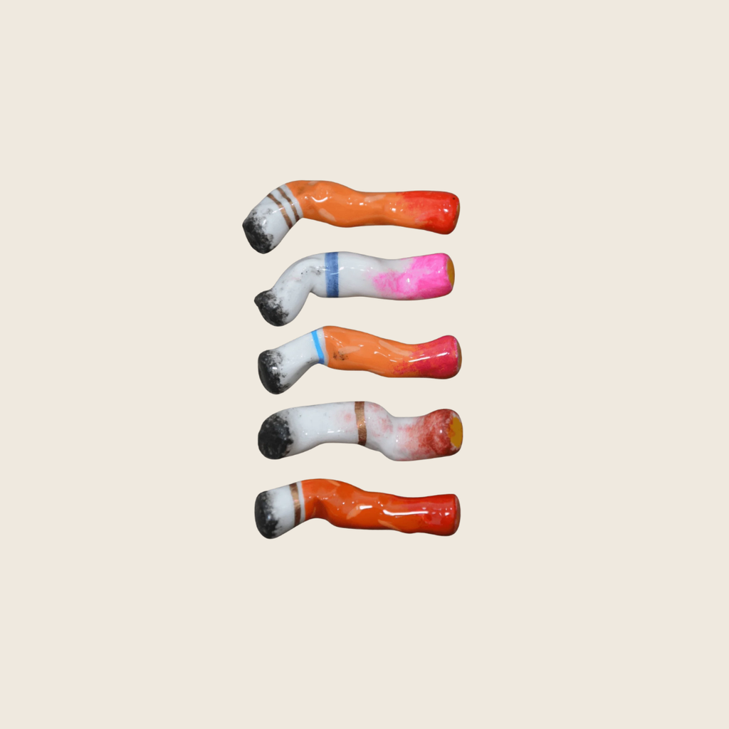 Assorted Lipstick Stained Ceramic Cigarettes