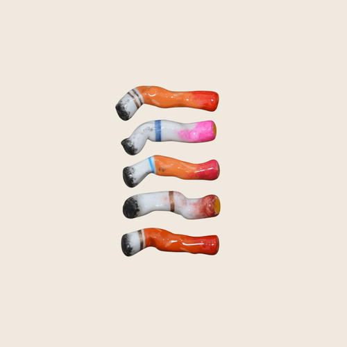 Assorted Lipstick Stained Ceramic Cigarettes