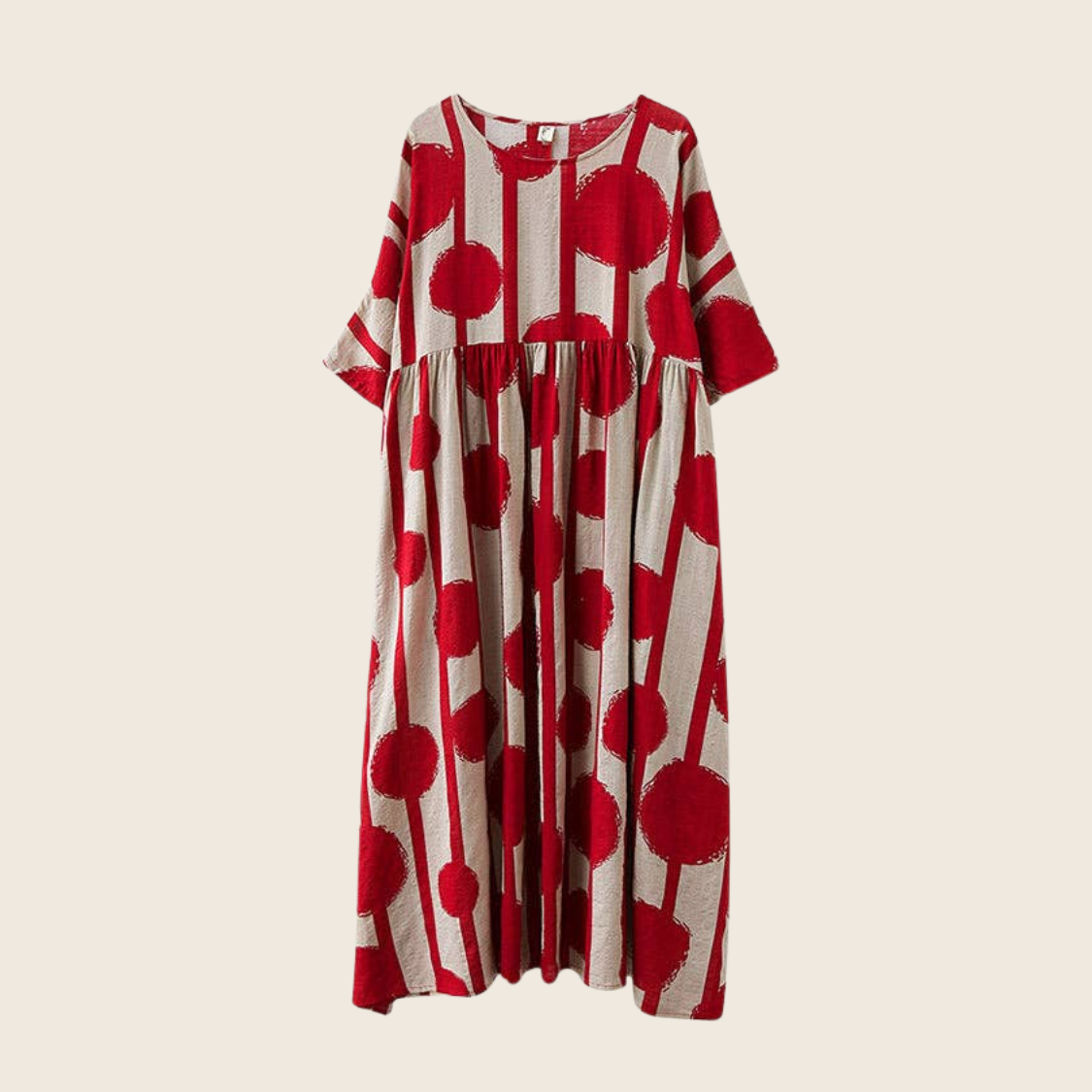 Polka-Dot Midi Dress