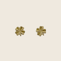 Gold Clover Stud Earrings