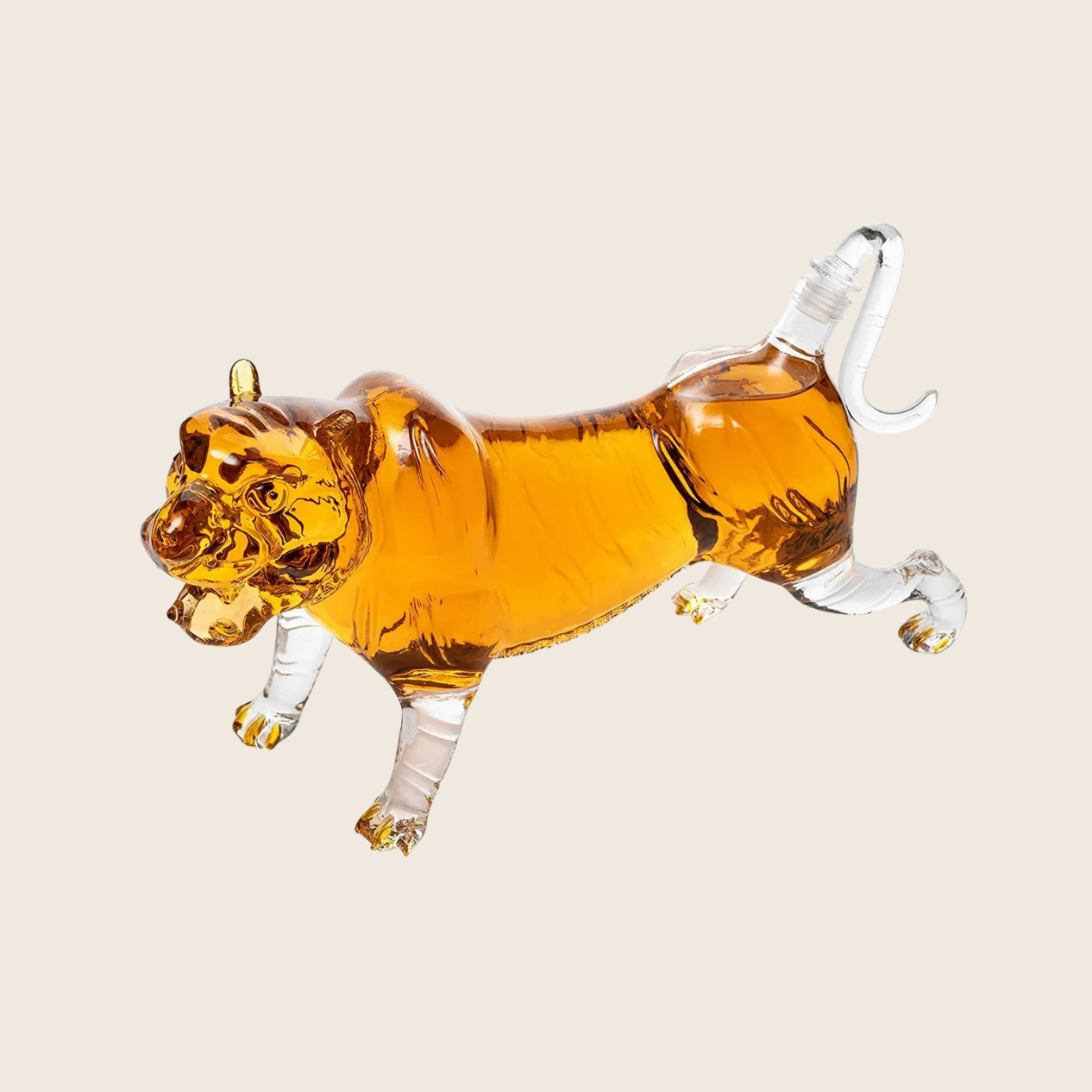 Tiger Decanter 1000ml 11"l Whiskey And Wine Decanter