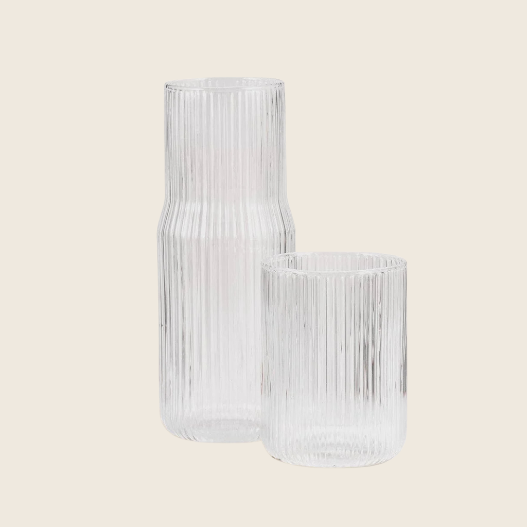 Ribbed Carafe Clear