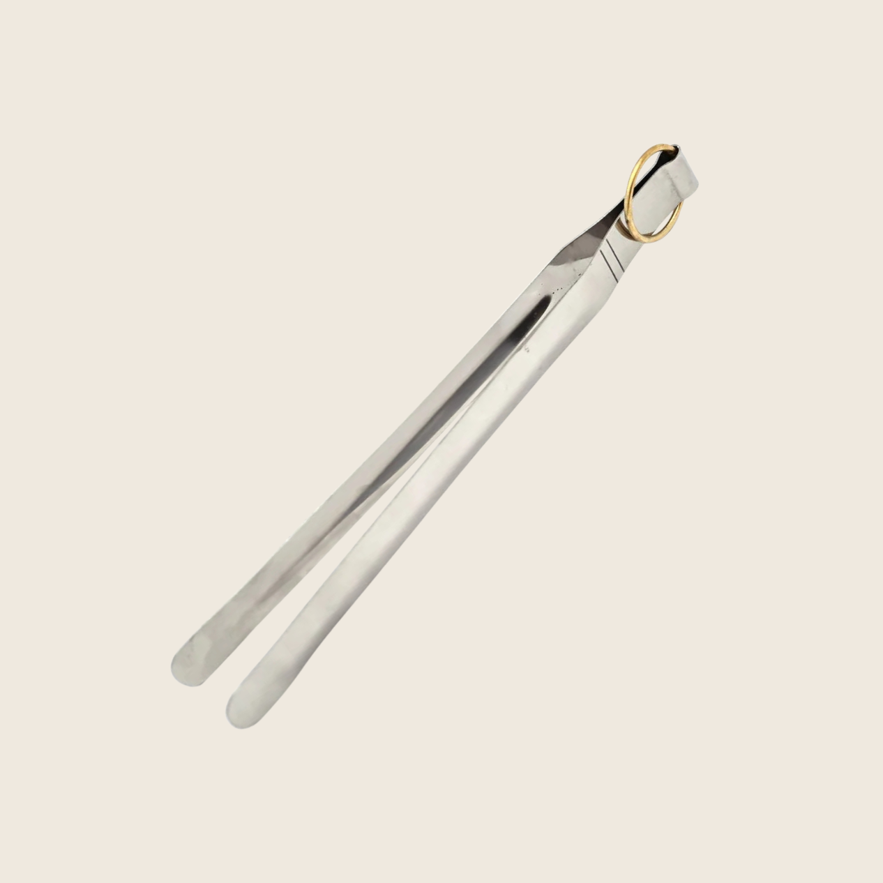 Indian Tongs With Brass Ring