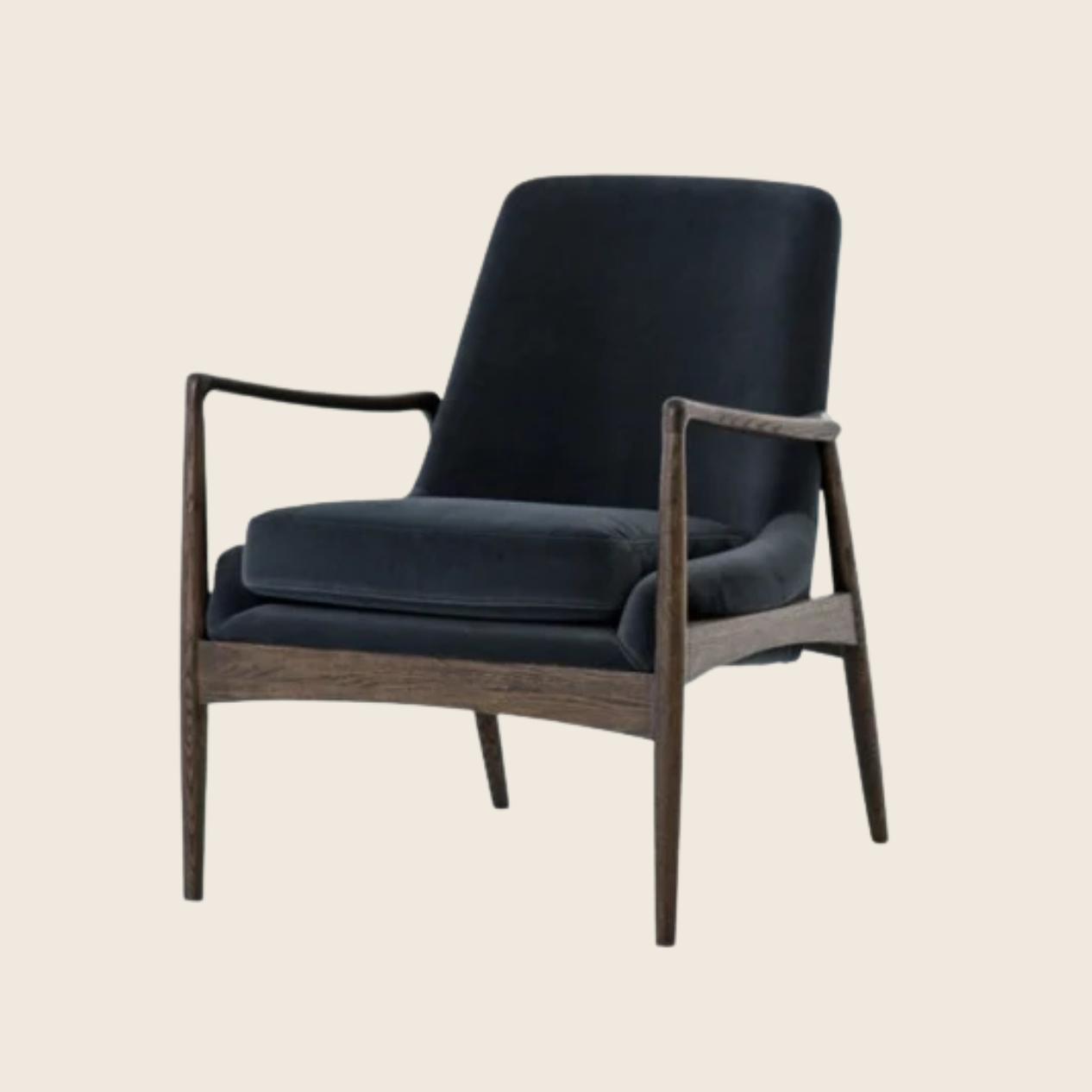Braden Chair - Modern Velvet Shadow