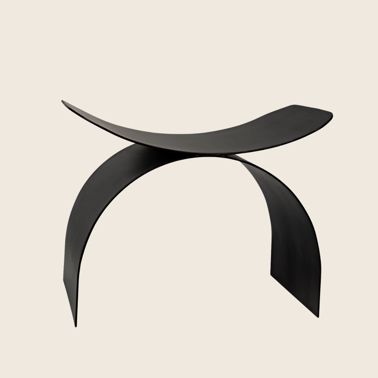 Papillon Black Metal Stool