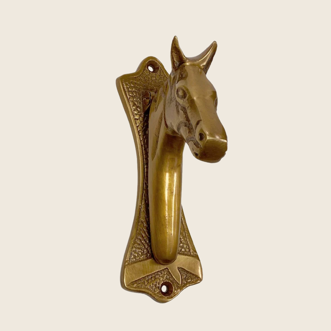 Antiqued Brass Horse Head Door Knocker