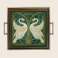 Two White Swans Decorative Tray