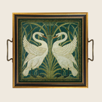 Two White Swans Decorative Tray