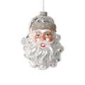White Santa Claus Glass Ornament