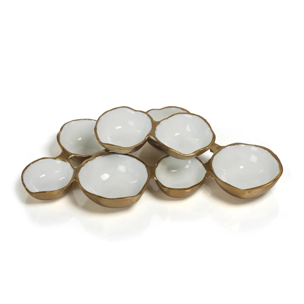 Gold / White Small Cluster Bowls