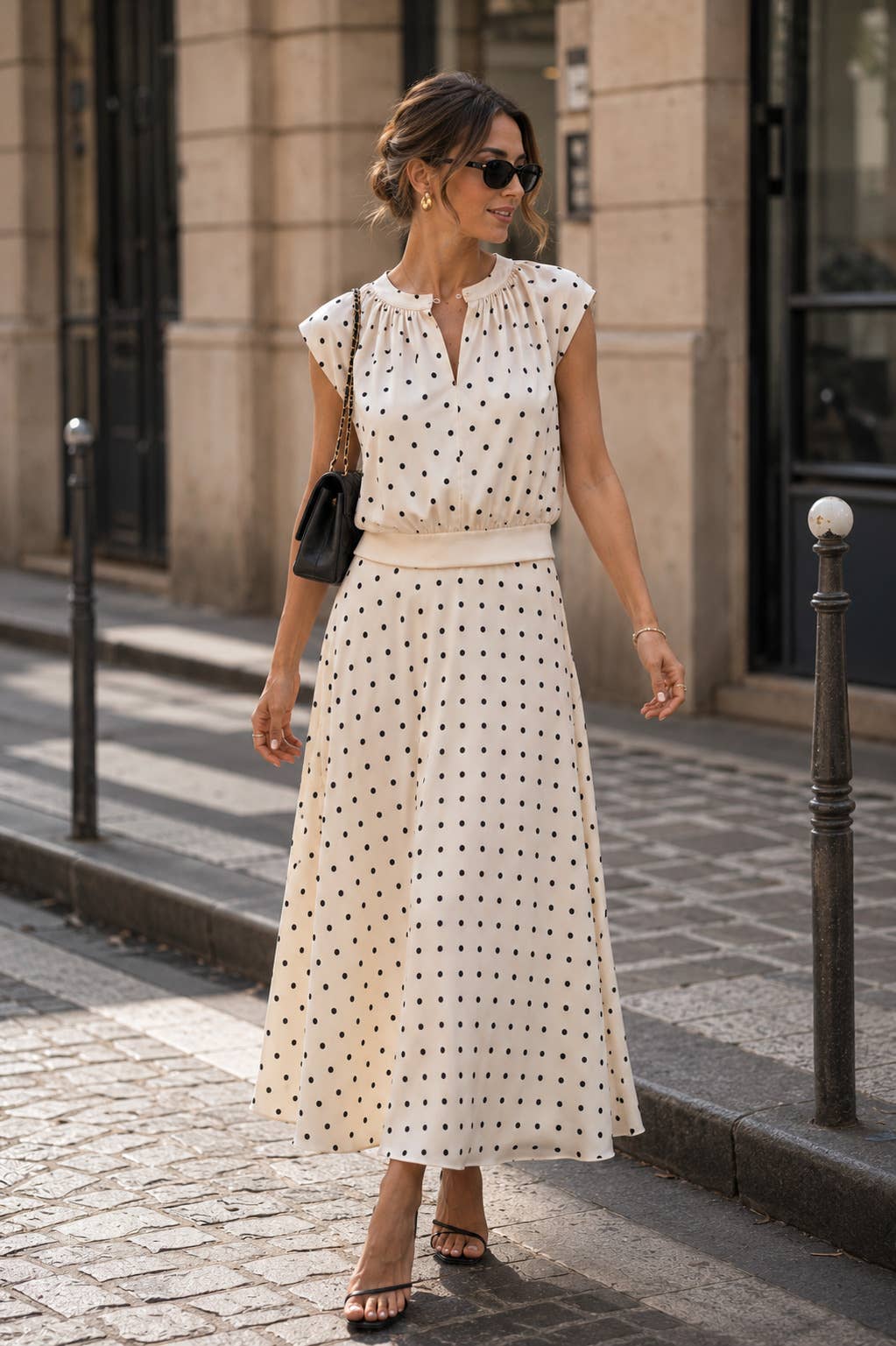 Polka-Dot Print Skirt