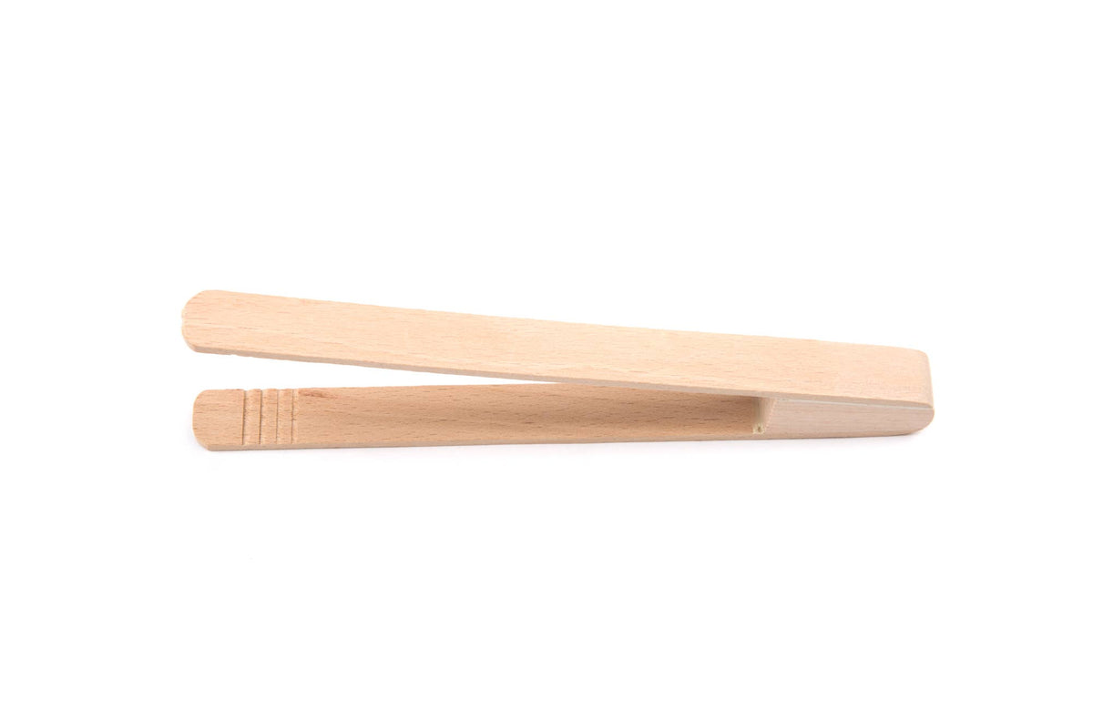 Toaster Tongs, Wood, 7.75"