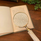 Polished Brass Magnifier with Bone Handle | Home accents