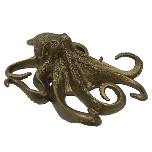 Antiqued Brass Coated Octopus Nautical | Home Accents