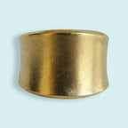 Antique Gold Concave Band Ring