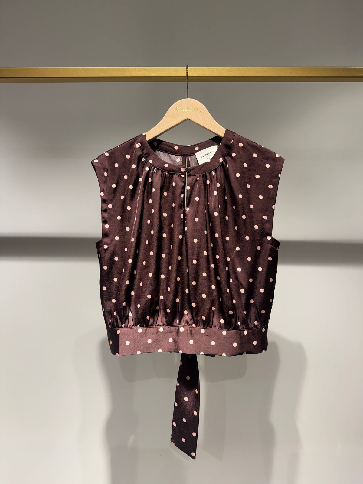 Crop-top & Polka-Dot Skirt Set