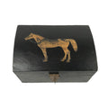 Standing Horse Antiqued Mango Wood Storage Box | Jewelry box