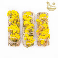 Yellow Sinuata Flower with White Sage Bundles