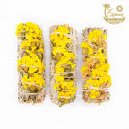 Yellow Sinuata Flower with White Sage Bundles