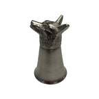 Pewter-Plated Fox Head Jigger