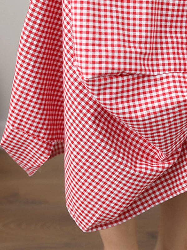 High Waisted Irregularity Elasticity Plaid Pleated Pockets Skirts