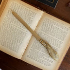 Solid Antiqued Brass Fish Letter Opener