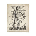 Vintage Anatomy Wounded Man Print
