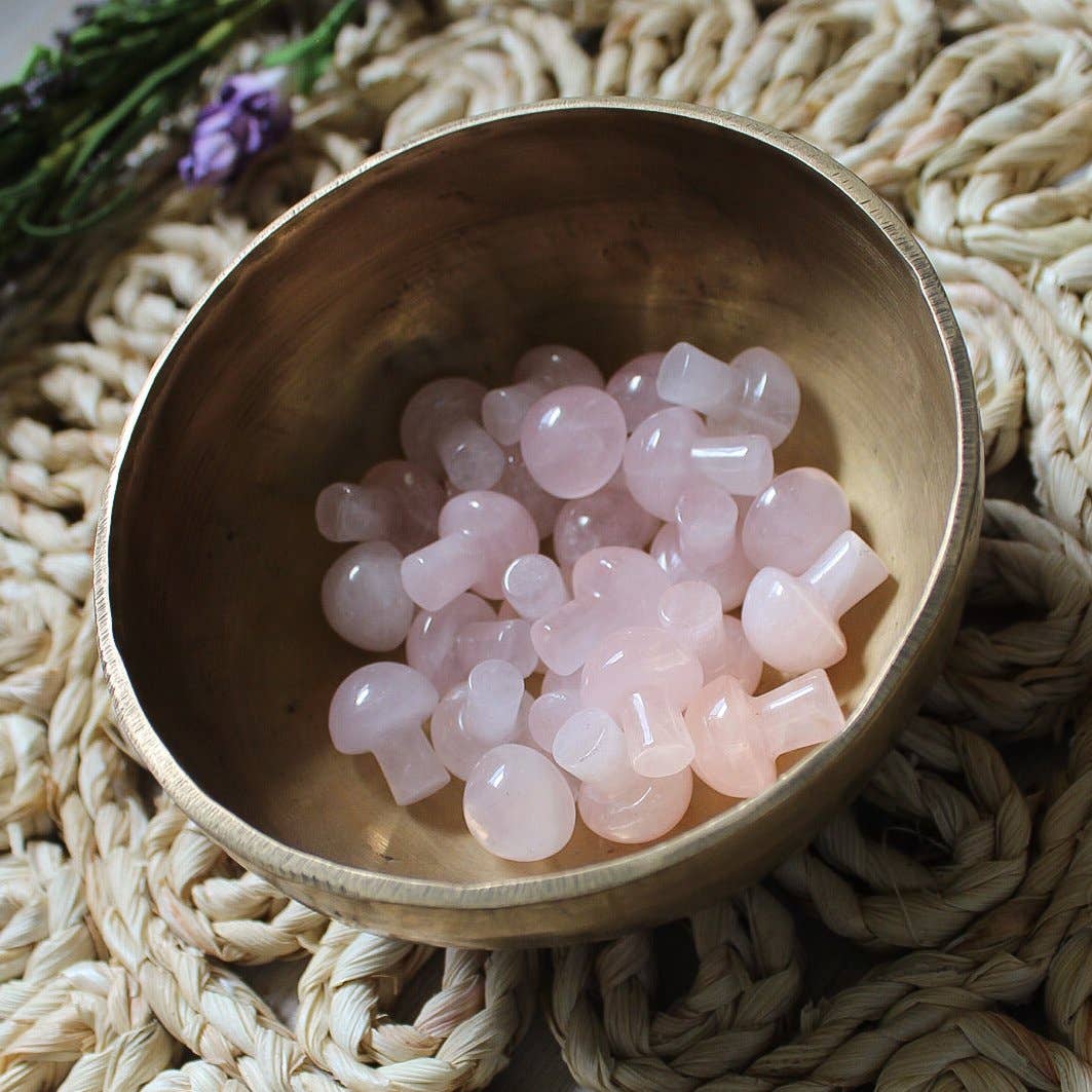Rose Quartz Mini Mushroom (Crystals & Stones)