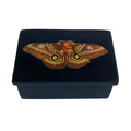 Emperor Moth Black Soapstone Trinket Jewelry | Storage Box