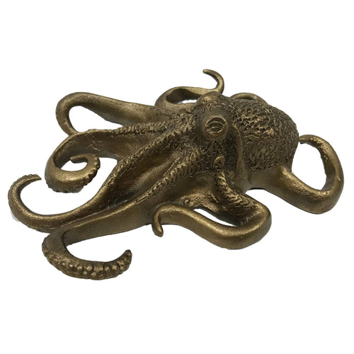 Antiqued Brass Coated Octopus