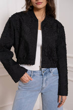 Textured Daisy Bomber