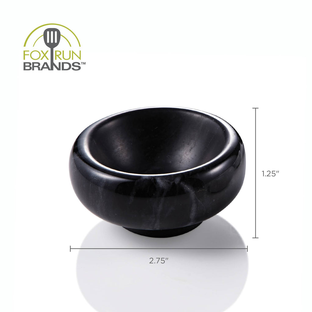 Natural Black Marble Pinch Bowl, 1 oz Condiment Bowl