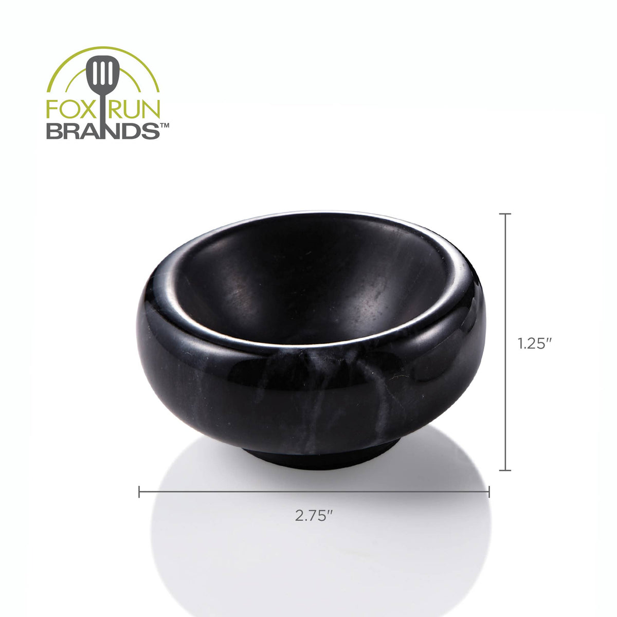 Natural Black Marble Pinch Bowl, 1 oz Condiment Bowl