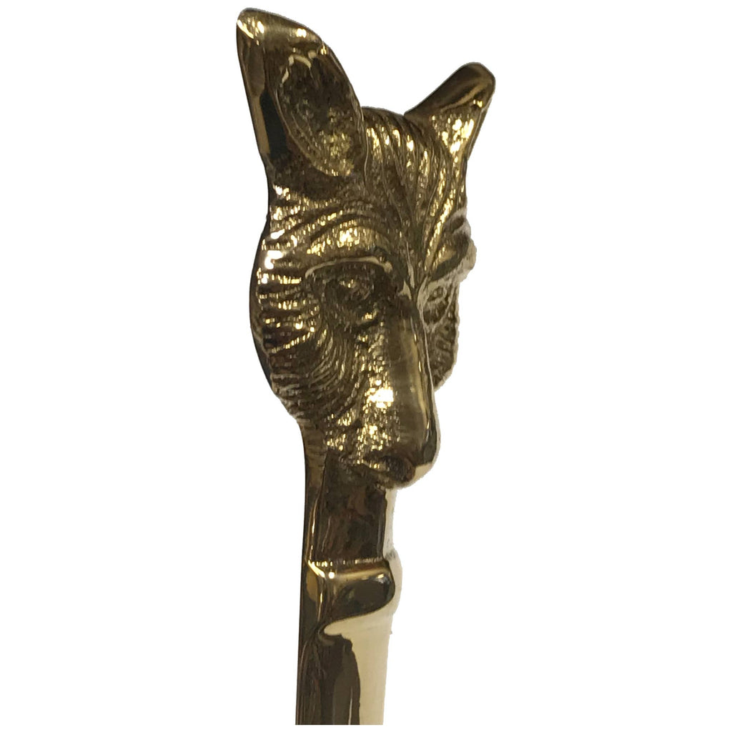 Solid Brass Fox Head Letter Opener Vintage-Style | Tabletop