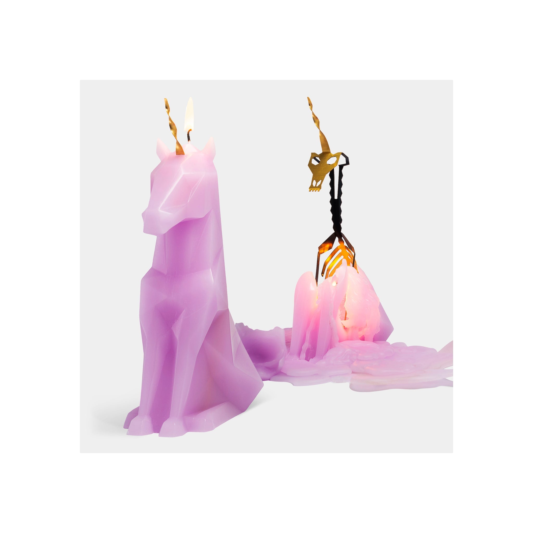 Unicorn Skeleton Candle
