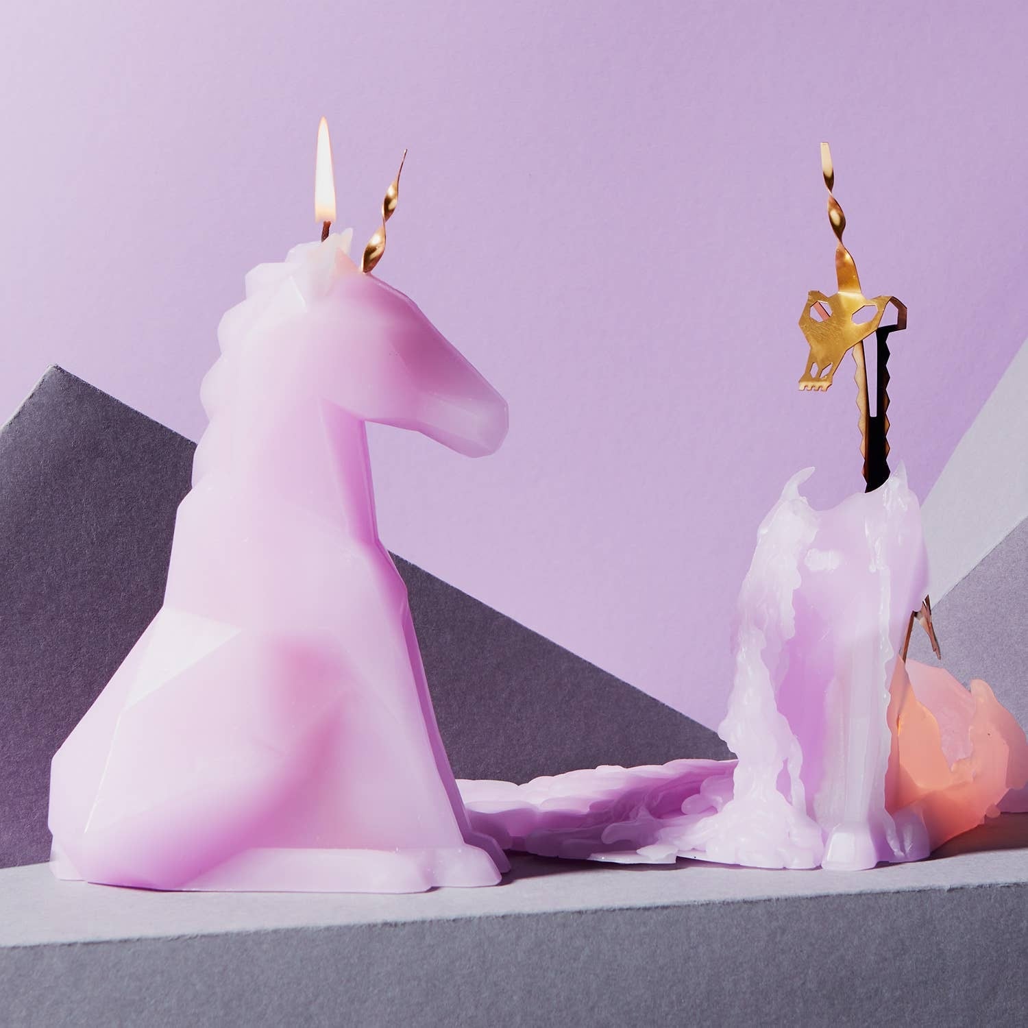 Unicorn Skeleton Candle