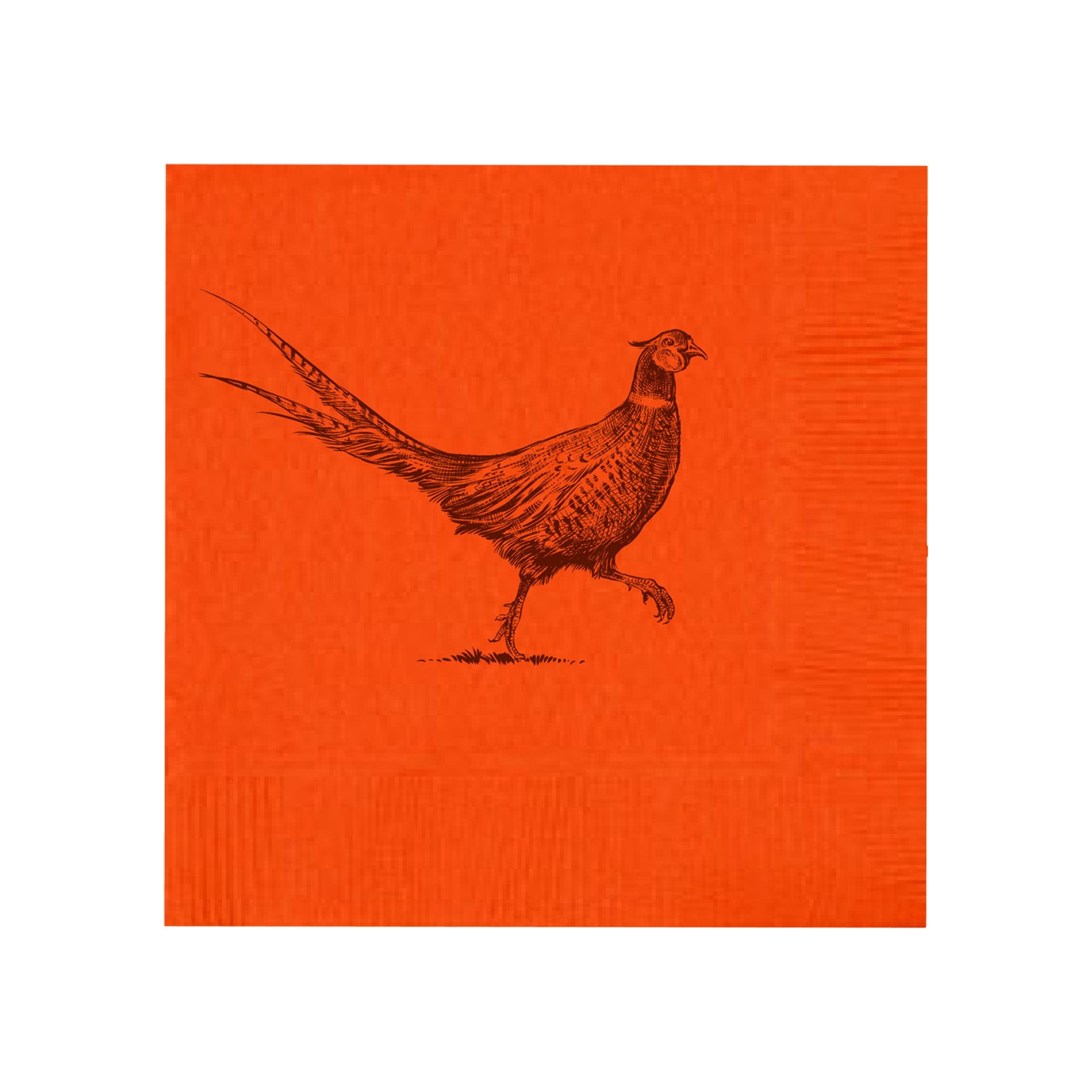 Pheasant Strut Orange Beverage Napkins