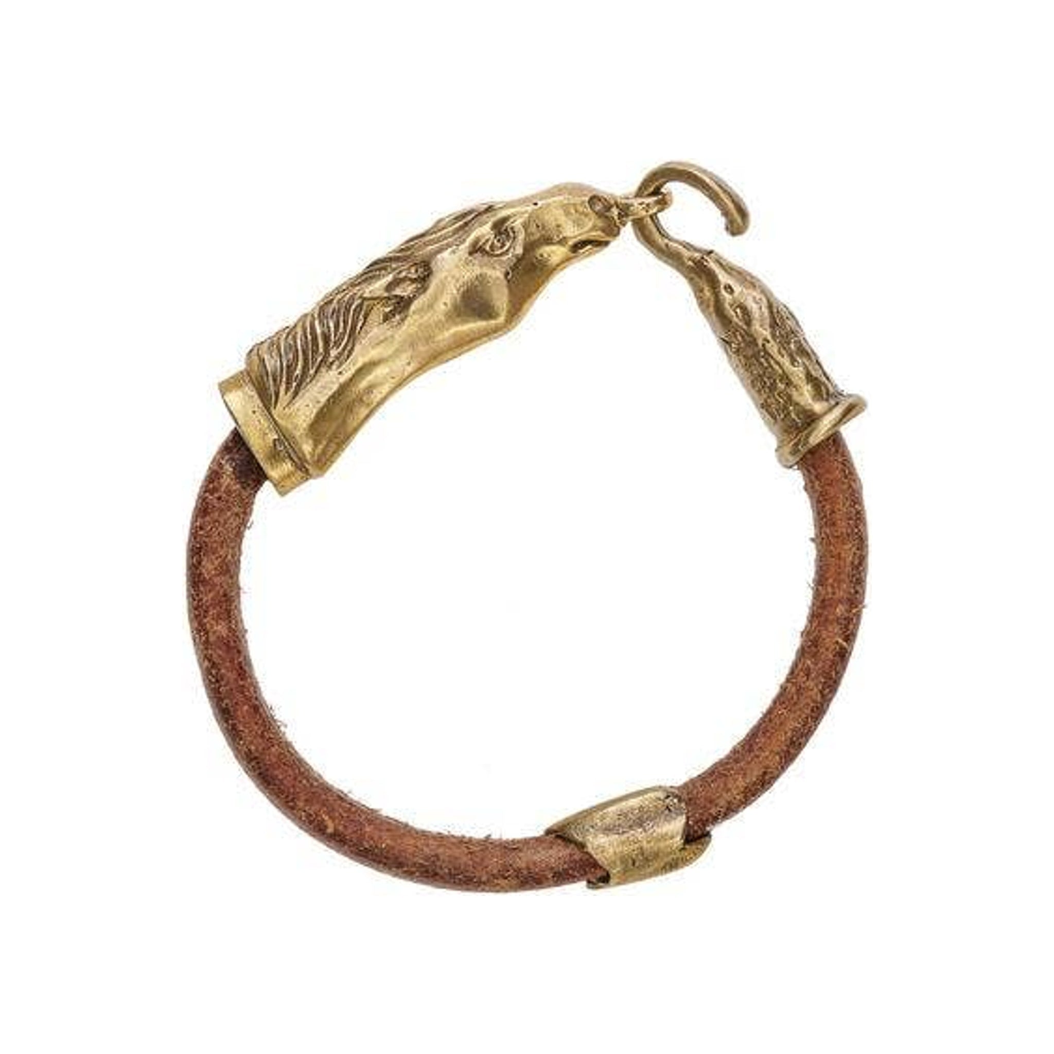 Men's Horse Head Leather Bracelet