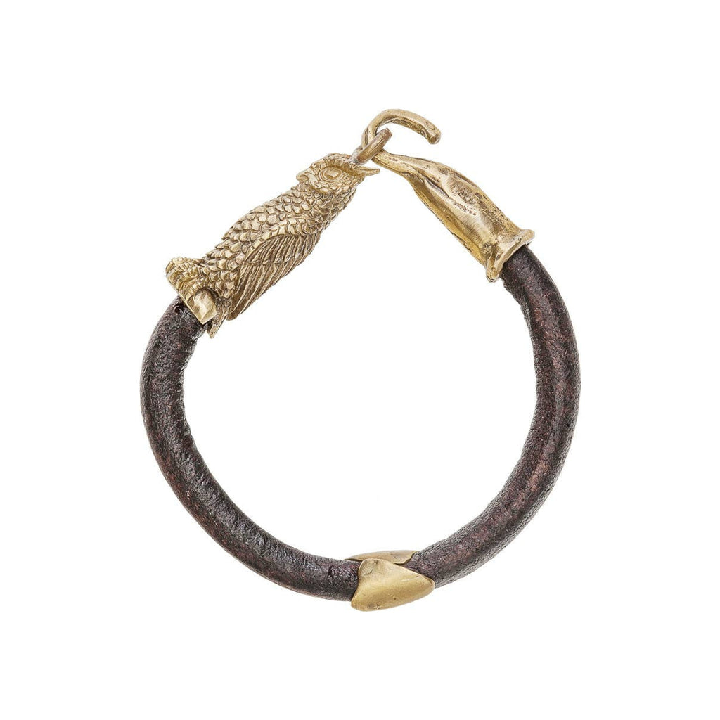 Men's Owl Leather Bracelet