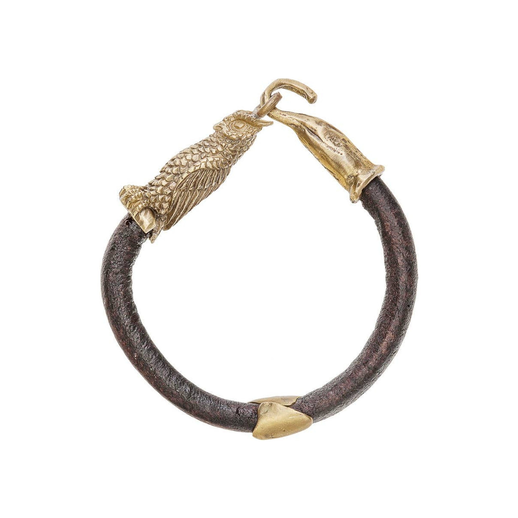 Men's Owl Leather Bracelet