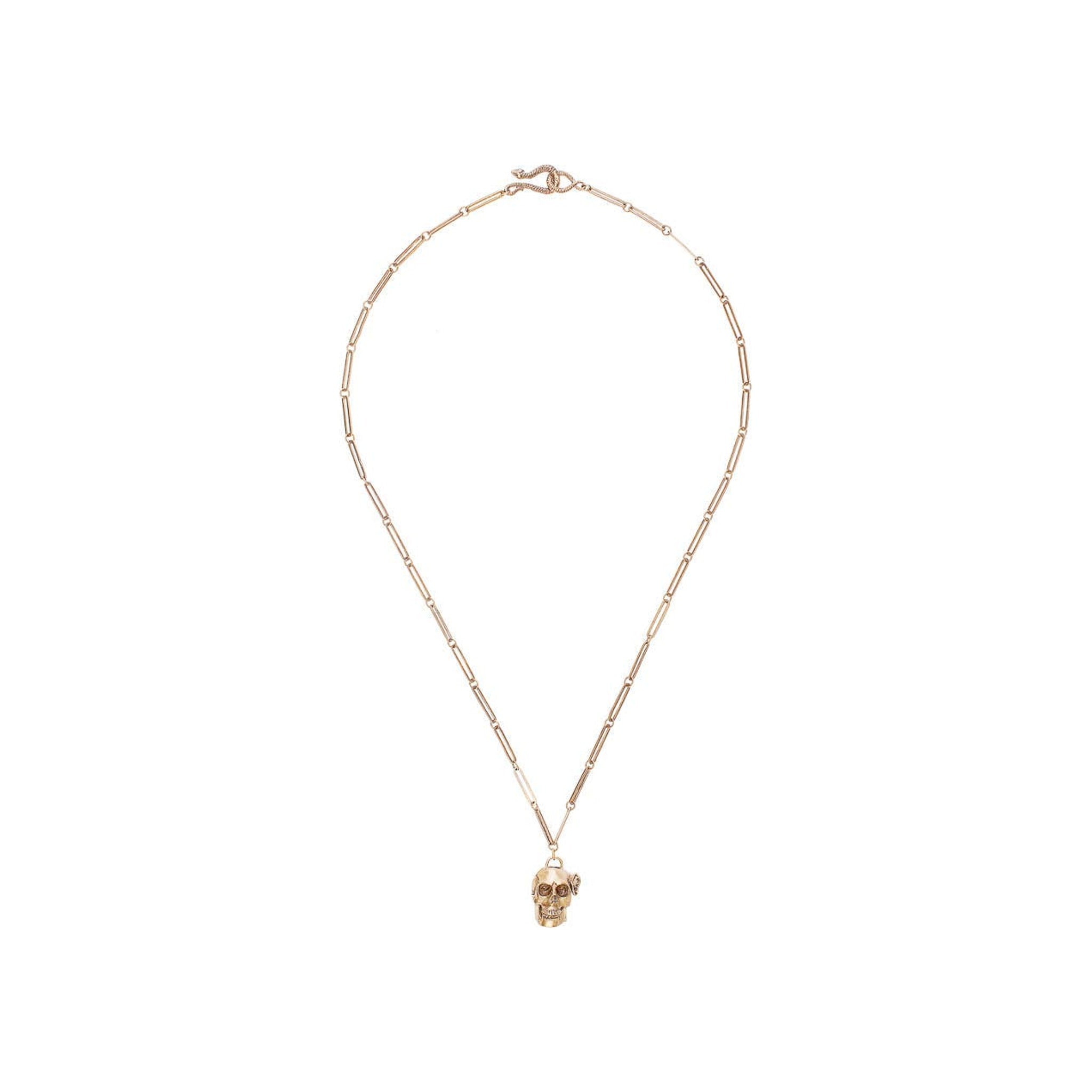 Skull and Rose Necklace