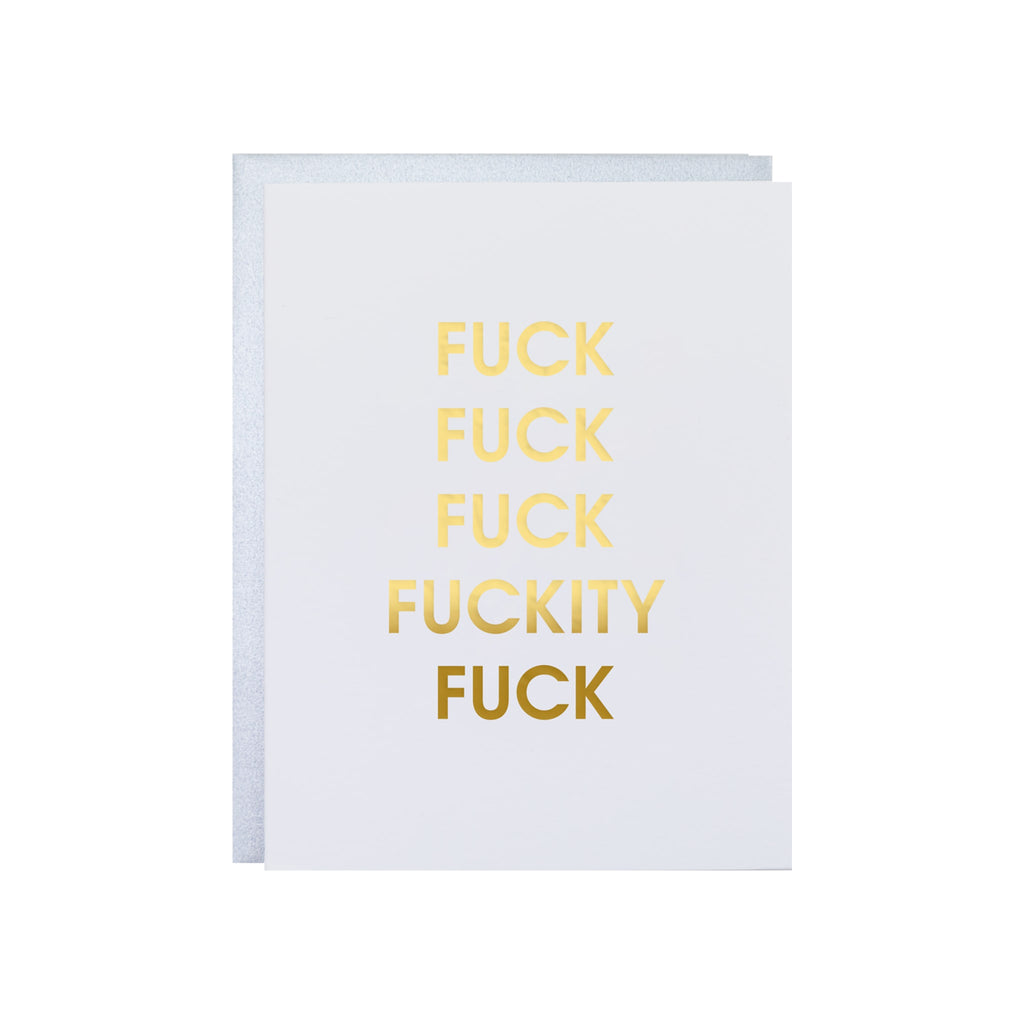 Fuck Fuckity Fuck Fuck Letterpress Greeting Card